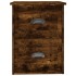 Mesita de noche de pared 2 uds color roble ahumado