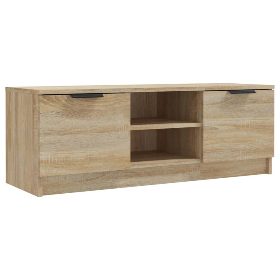Mueble de TV madera contrachapada roble Sonoma 102x35x36,5