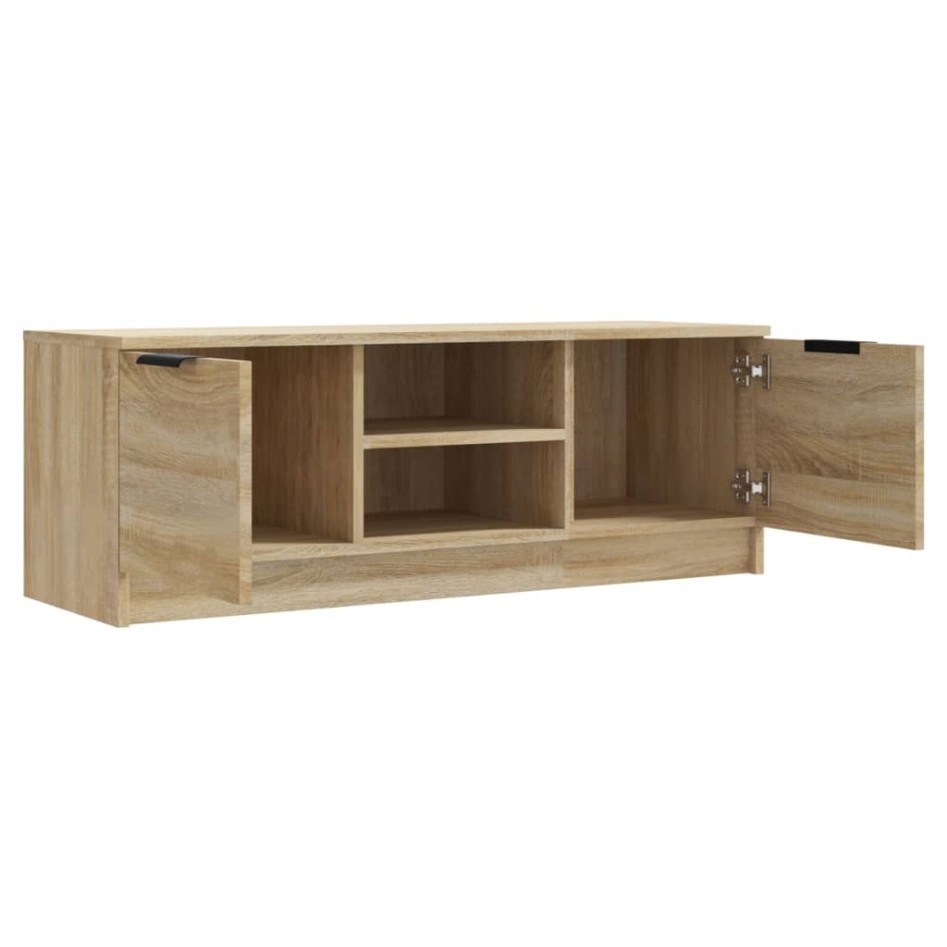 Mueble de TV madera contrachapada roble Sonoma 102x35x36,5