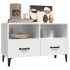 Mueble de TV madera contrachapada blanco brillo 80x36x50