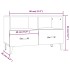 Mueble de TV madera contrachapada blanco brillo 80x36x50
