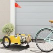 Remolque para bicicletas hierro y tela Oxford amarillo