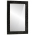 Espejo de baño madera maciza mango y vidrio negro 50x70x2,5
