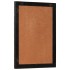 Espejo de baño madera maciza mango y vidrio negro 50x70x2,5