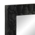 Espejo de baño madera maciza mango y vidrio negro 50x70x2,5