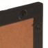 Espejo de baño madera maciza mango y vidrio negro 50x70x2,5