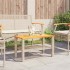 Mesa de jardín ratán sintético madera acacia beige 70x38x42