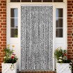 Cortina antimoscas chenilla gris negro y blanco 100x230 cm
