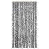 Cortina antimoscas chenilla gris negro y blanco 100x230