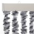 Cortina antimoscas chenilla gris negro y blanco 100x230