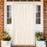 Cortina antimoscas chenilla beige y blanco 100x220