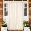 Cortina antimoscas chenilla beige y blanco 100x220 cm