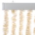 Cortina antimoscas chenilla beige y blanco 100x220