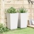 Jardineras 2 unidades PP blanco 32,5x32,5x57
