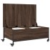 Mesa de centro con ruedas madera ingeniería marrón 91x55x34
