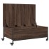 Mesa de centro con ruedas madera ingeniería marrón 91x55x34