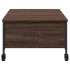 Mesa de centro con ruedas madera ingeniería marrón 91x55x34
