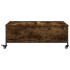 Mesa de centro con ruedas madera ingeniería roble 91x55x34