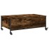 Mesa de centro con ruedas madera ingeniería roble 91x55x34