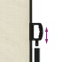 Toldo lateral retráctil crema 120x500