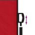 Toldo lateral retráctil rojo 140x600
