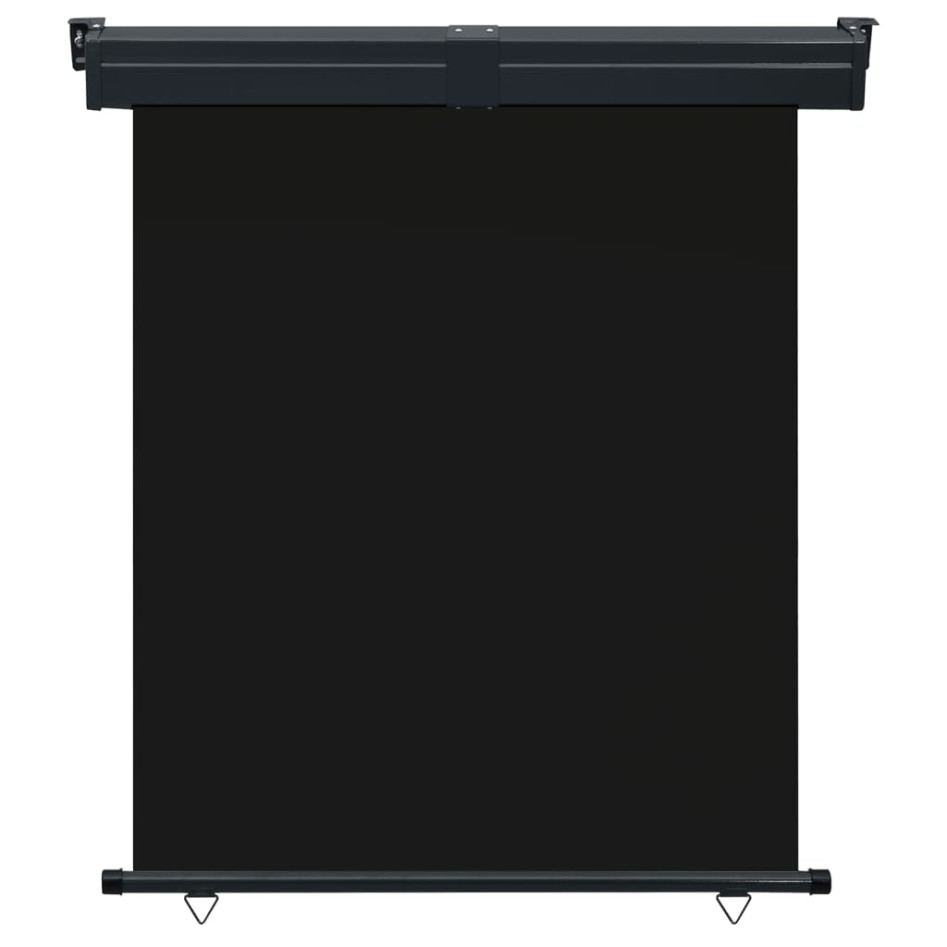 Toldo lateral de balcón negro 145x250