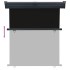 Toldo lateral de balcón negro 145x250
