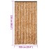 Cortina antimoscas chenilla ocre y blanco 100x230
