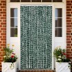 Cortina antimoscas chenilla verde y blanco 90x200 cm