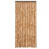 Cortina antimoscas chenilla ocre y blanco 90x200