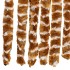 Cortina antimoscas chenilla ocre y blanco 90x200