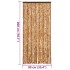 Cortina antimoscas chenilla ocre y blanco 90x200