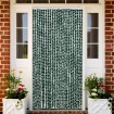 Cortina antimoscas chenilla verde y blanco 100x230 cm
