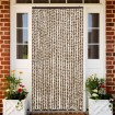 Cortina antimoscas chenilla beige y marrón 100x230 cm