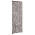 Cortina antimoscas chenilla marrón y blanco 90x200