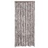 Cortina antimoscas chenilla marrón y blanco 90x200