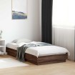 Estructura de cama sin colchón madera marrón roble 90x190 cm