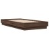 Estructura de cama sin colchón madera marrón roble 90x190