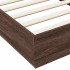 Estructura de cama sin colchón madera marrón roble 90x190