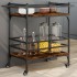 Carrito de cocina madera ingeniería roble ahumado 82x40x78,5