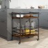 Carrito de cocina madera ingeniería roble ahumado 82x40x78,5