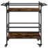 Carrito de cocina madera ingeniería roble ahumado 82x40x78,5