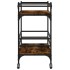 Carrito de cocina madera ingeniería roble ahumado 82x40x78,5