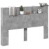 Cabecero de cama con luz LED gris hormigón 160x16,5x103,5