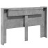 Cabecero de cama con luz LED gris hormigón 160x16,5x103,5