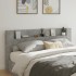 Cabecero de cama con luz LED gris hormigón 220x16,5x103,5