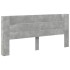 Cabecero de cama con luz LED gris hormigón 220x16,5x103,5