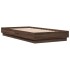 Estructura de cama sin colchón madera marrón roble 75x190