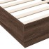 Estructura de cama sin colchón madera marrón roble 75x190