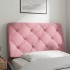 Cabecero de cama acolchado terciopelo rosa 80